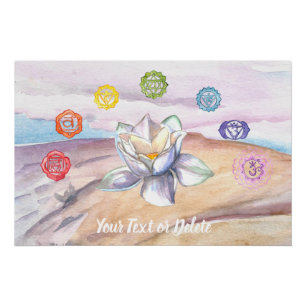 *~* Lotus Beach Chakra Art Artistieke schildering Perfect Poster