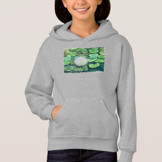 Lotus blanc et nénuphars (Devant)