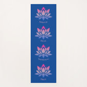 Lotus bloem blauw roze dubbelzijdig yogamat (Voorkant)