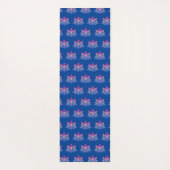 Lotus bloem blauw roze dubbelzijdig yogamat (Achterkant)