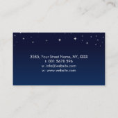 Lotus Bloem - Blauwe Agaat Geode Visitekaartje (Achterkant)