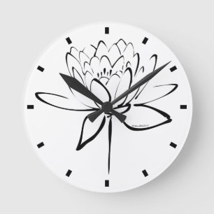 Lotus Bloem Calligrafie Ronde Klok