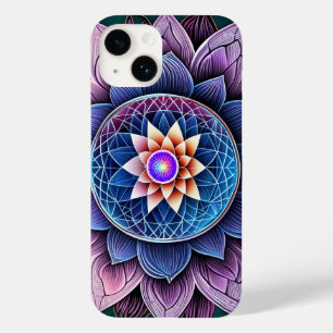 Lotus Bloem Heilige Geometrie Keelchakra Reiki Case-Mate iPhone 14 Hoesje