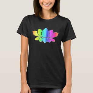 Lotus Bloem Regenboog Yoga Namaste Meditatie Vrouw T-shirt