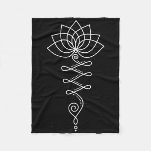 Lotus Bloem Unalome Yoga Meditatie Bewustzijn Zen Fleece Deken