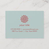 Lotus Bloem Yoga Docent Visitekaartje (Achterkant)