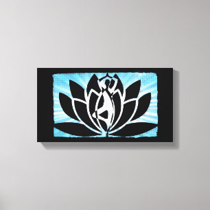 Lotus Bloem Yoga Meditatie Zen Canvas Muurkunst Afdruk