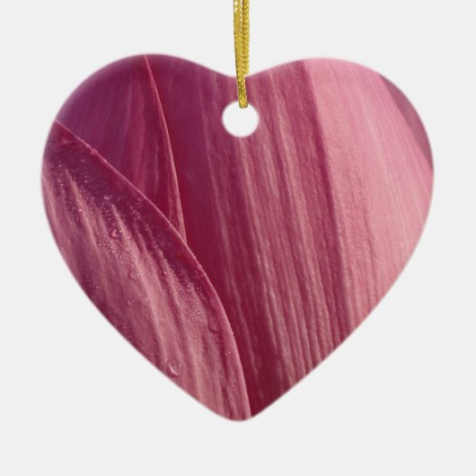 Lotus Bloemblaadjes Roze Bloem Keramisch Ornament (Voorkant)