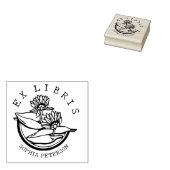 Lotus Bloemboek Ex Libris Rubberstempel (Gestempeld)