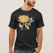 Lotus bloemen en wijnstokken t-shirt (Voorkant)