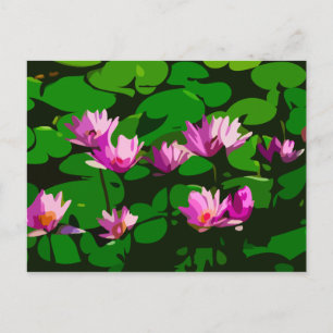 Lotus bloemen - Vectorkunst Briefkaart