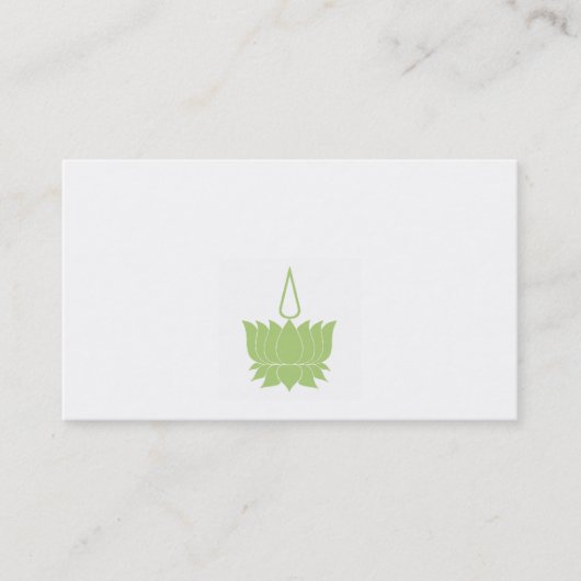 Lotus Bloemgroen Visitekaartje (Voorkant)