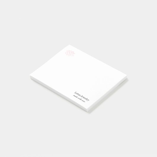 Lotus bloemsieraden juwelier logo creëer uw eigen post-it® notes (Schuin)