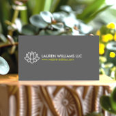 LOTUS BLOESEM IN GRIJS VISITEKAARTJE