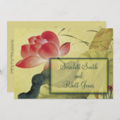 Lotus Blossom Faire-part de mariage (Devant / Derrière)