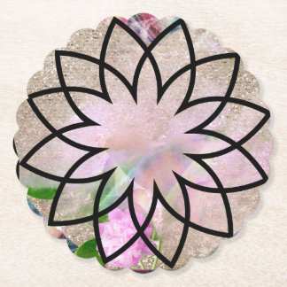 Lotus Blossom Floral Springtime Kartonnen Onderzetters