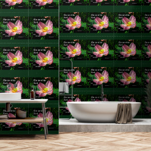 Lotus Blossom Nehemiah 8:10 Behang