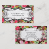 Lotus Blossom Pop Art Visitekaartje (Voorkant / Achterkant)