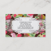 Lotus Blossom Pop Art Visitekaartje (Achterkant)