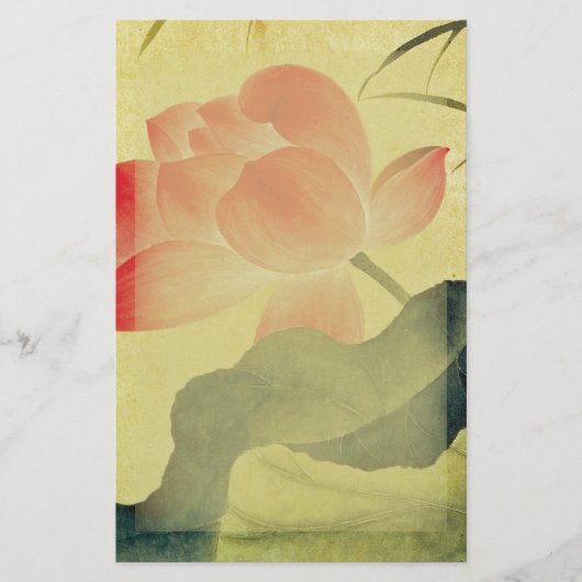 Lotus Blossom Stationery Briefpapier (Voorkant)