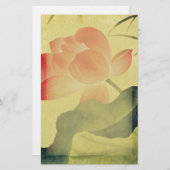 Lotus Blossom Stationery Briefpapier (Voorkant / Achterkant)