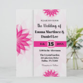 Lotus Blossom Wedding Invitation Kaart (Staand voorkant)