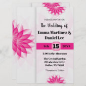 Lotus Blossom Wedding Invitation Kaart (Voorkant / Achterkant)