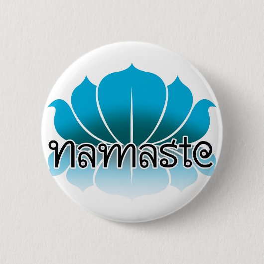 Lotus Blue Ronde Button 5,7 Cm (Voorkant)