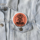 Lotus Buddha Ronde Button 7,6 Cm (In situ)