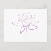 Lotus Calligraphy (Lavender) Briefkaart (Voorkant)