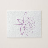 Lotus Calligraphy (Lavender) Legpuzzel (Horizontaal)