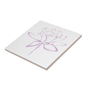 Lotus Calligraphy (Lavender) Tegeltje (Zijkant)