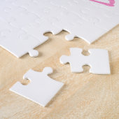 Lotus Calligraphy (Roze) Legpuzzel (Zijkant)