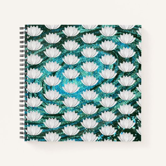 Lotus Carnet bleu vert Galaxy (Devant)
