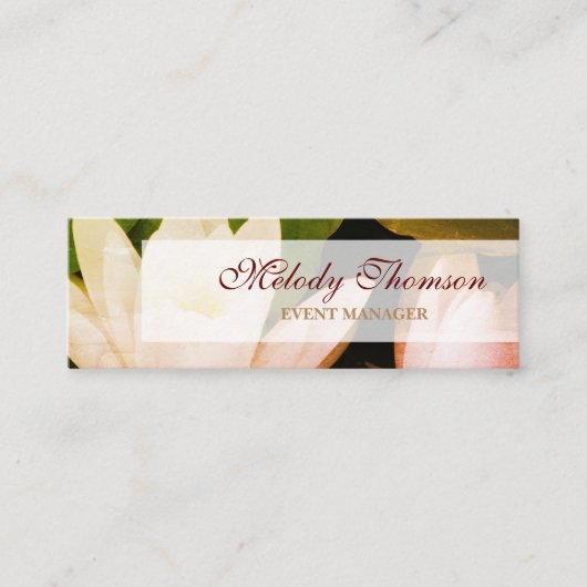 Lotus, Carte de visite, Taille : Mini, 7,6 cm x 2, (Devant)