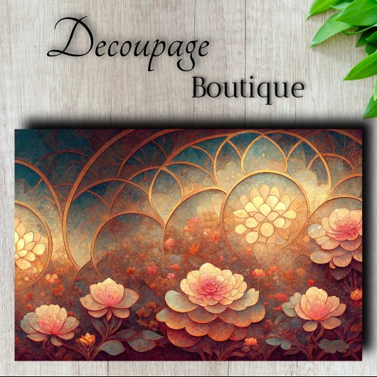 Lotus Cathedral Decoupage Tissuepapier