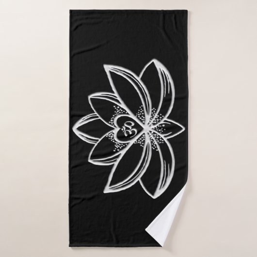 Lotus d'argent (Serviette de bain)