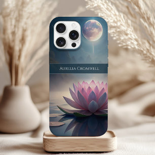 Lotus de pleine lune mystique avec nom personnalis
