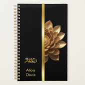 Lotus d'or en noir | votre nom | 2025 (Devant)