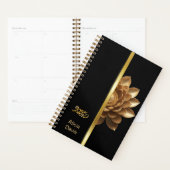 Lotus d'or en noir | votre nom | 2025 (Devant avec enveloppe)