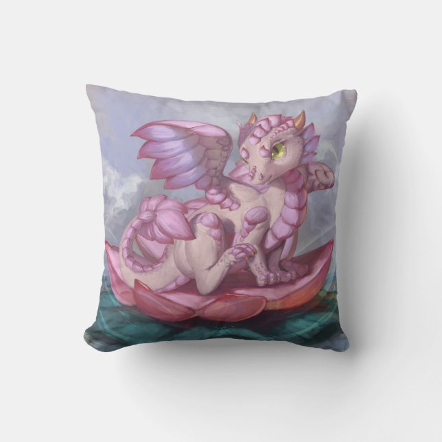 Lotus Dragon Hatchling Pillow Kussen (Voorkant)