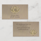 Lotus elegant chic artdeco monogram visitekaartje (Voorkant / Achterkant)