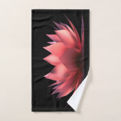 Lotus élégant noir (Serviette à main)
