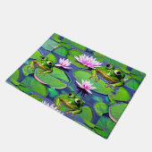 Lotus en Lily Pad Kikkers Deurmat (Schuin)