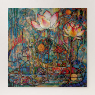 Lotus en Waterlelies Puzzel