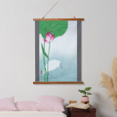 Lotus en witte reiger, Koson, Ukiyo-e Hangend Wandkleed (Slaapkamer)