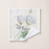 Lotus et libellule (Gant de toilette)