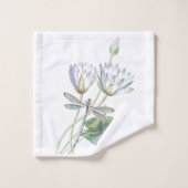 Lotus et libellule (Gant de toilette)