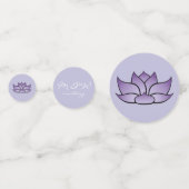 Lotus exquis dans Confetti de table violette (Devant)