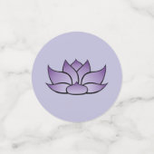 Lotus exquis dans Confetti de table violette (Petit recto)